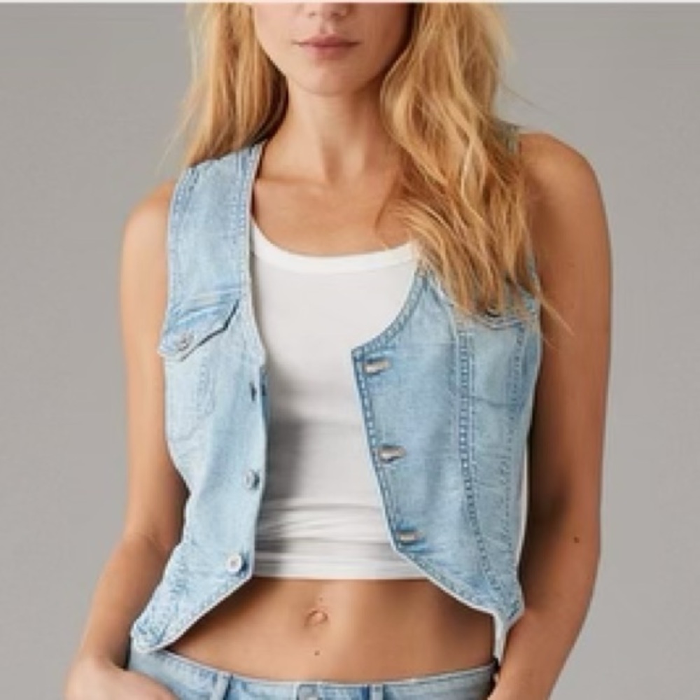 American eagle denim vest